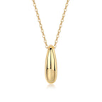 First Encounter Gold Oval Pendant Necklace