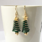 Festive Christmas Tree DIY Earrings with Star & Bell Detail