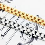 Solid Link Bracelet with Structured Contemporary Design