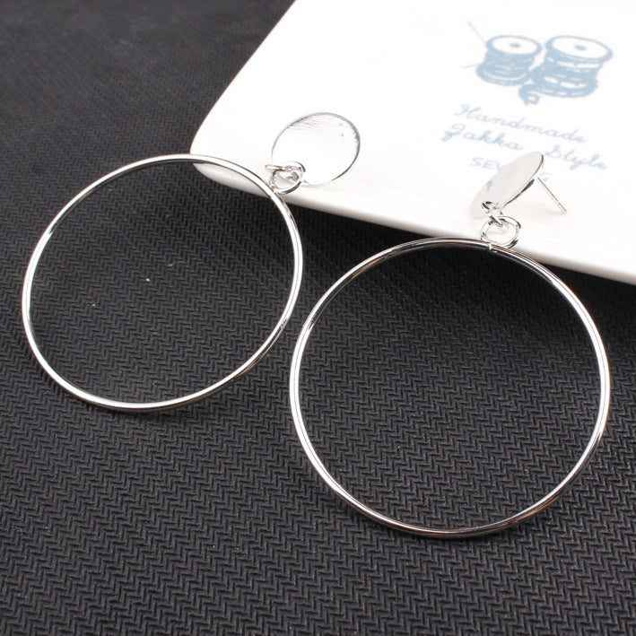 Round Statement Hoop Earrings