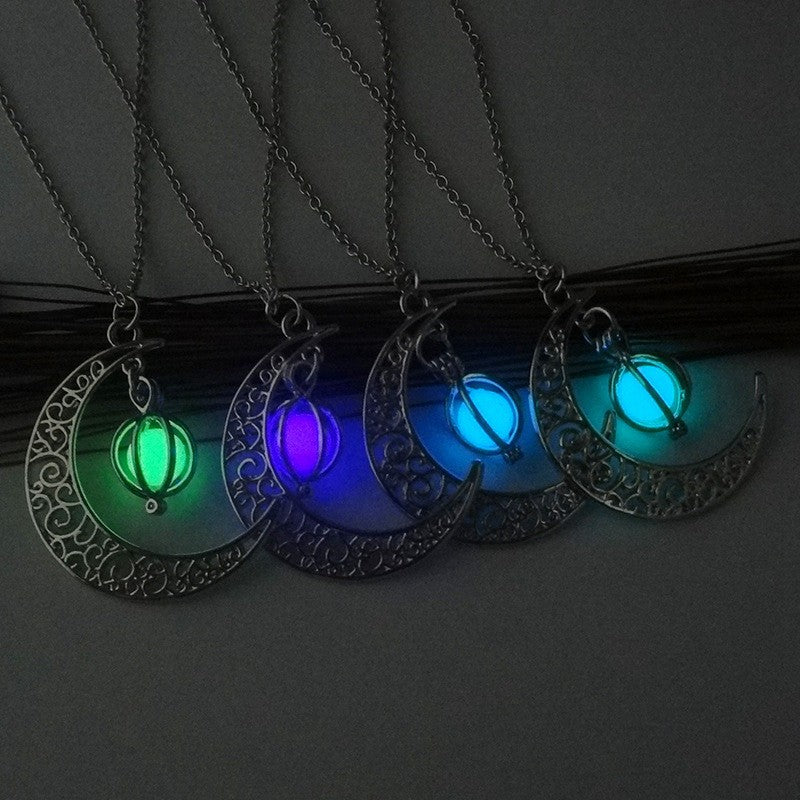 Crescent Moon Glow Pendant