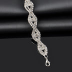 Crystal Link Bracelet with Intertwined Pattern Design