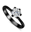 Classic Solitaire Birthstone Ring – Minimalist Round Cut Statement Ring