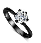 Classic Solitaire Birthstone Ring – Minimalist Round Cut Statement Ring