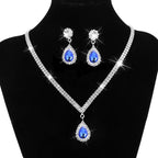 Crystal Teardrop Jewelry Set