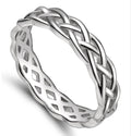 Krystal Crafts Celtic Weave Silver Band Ring