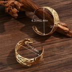 Statement Hoop Earrings with Sculpted Texture