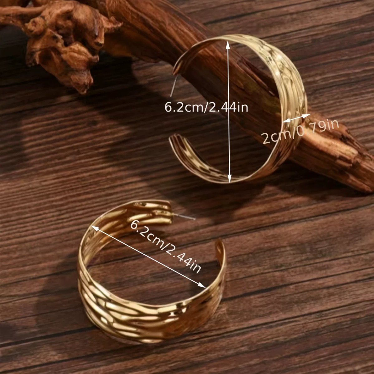 Statement Hoop Earrings with Sculpted Texture