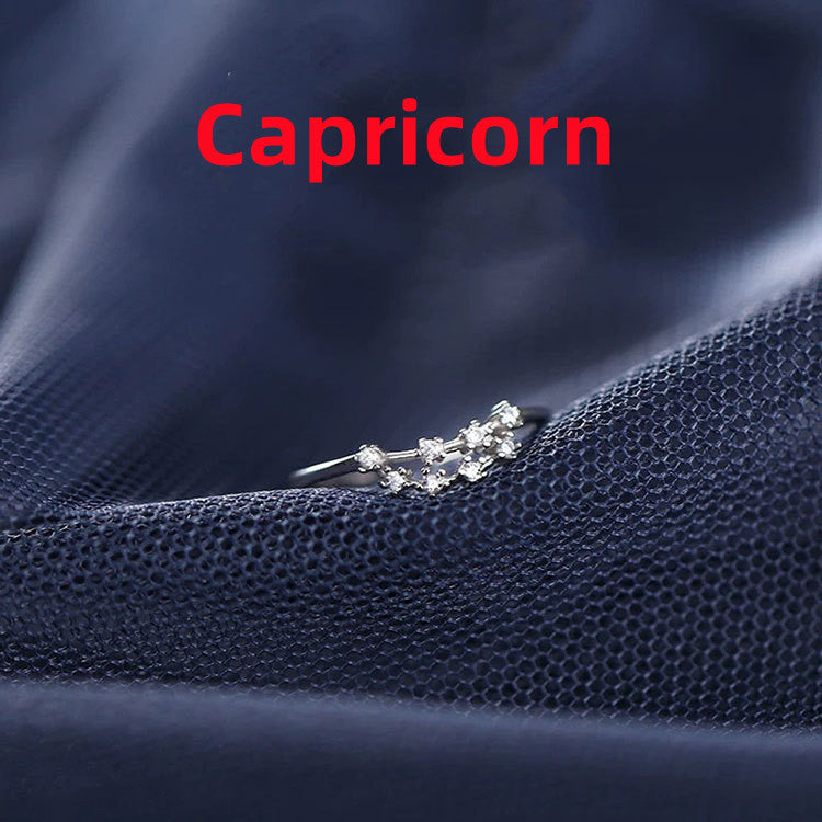 Zodiac Constellation Adjustable Ring – Celestial Star Sign Band