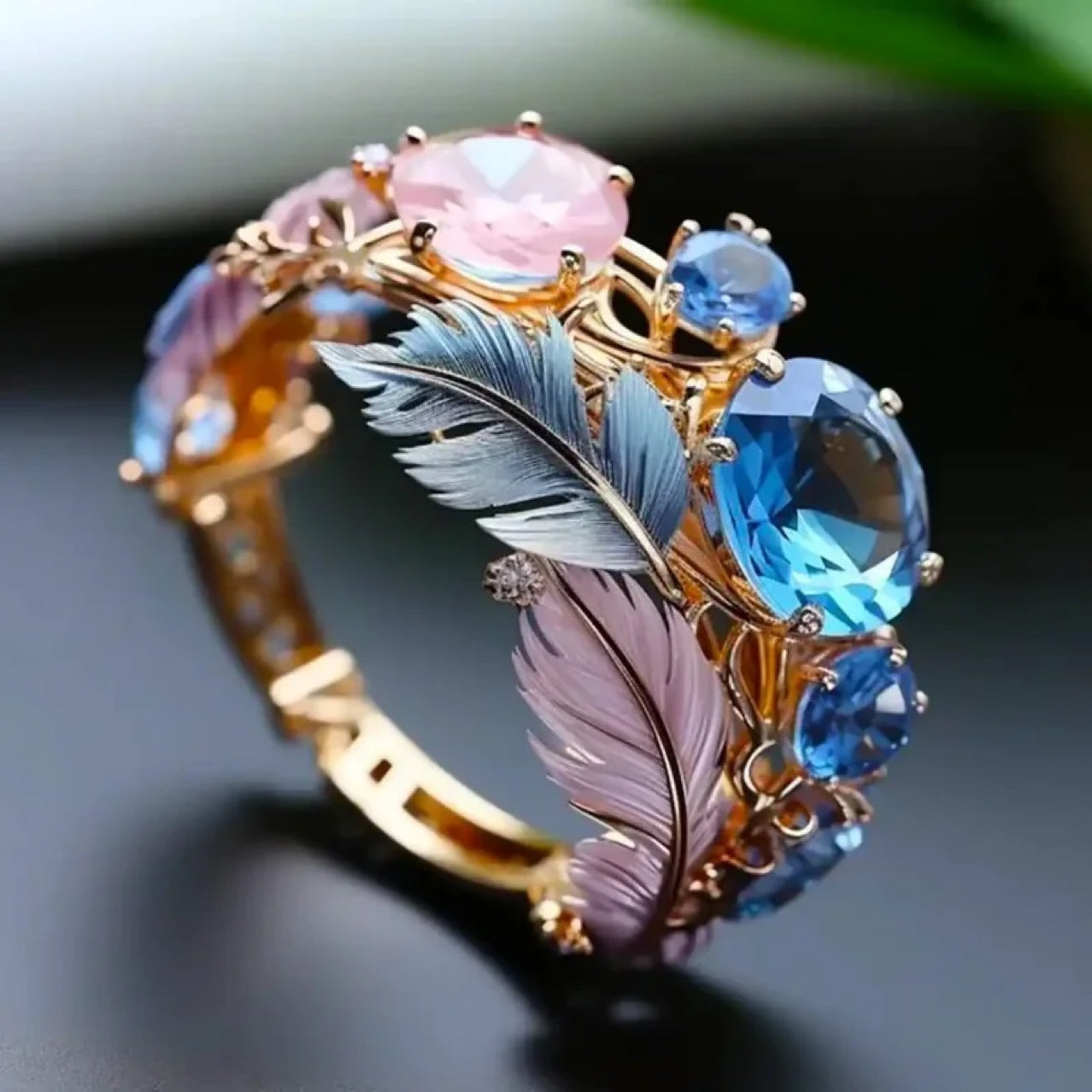 Krystal Crafts Butterfly Blossom Statement Ring