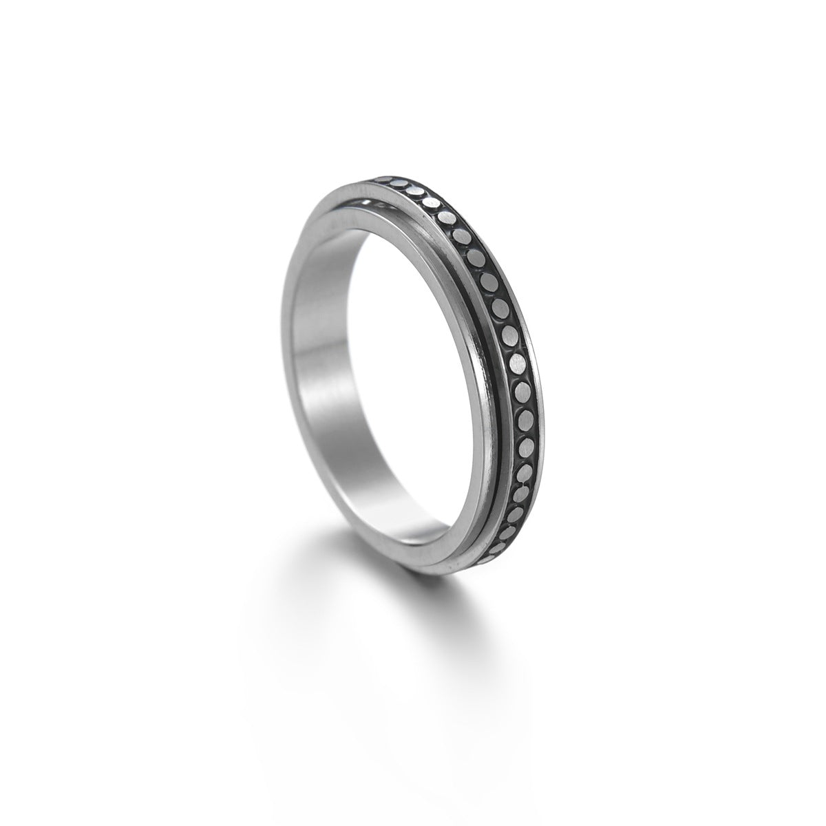 Celestial Engraved Band Ring – Moon, Star & Minimal Pattern Set