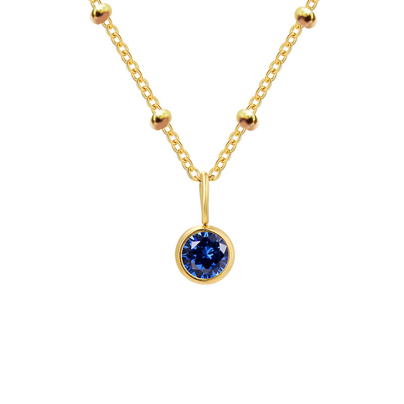 Classic Birthstone Solitaire Necklace