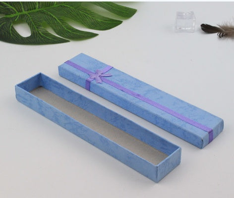 Rectangular Necklace Jewelry Box with Ribbon