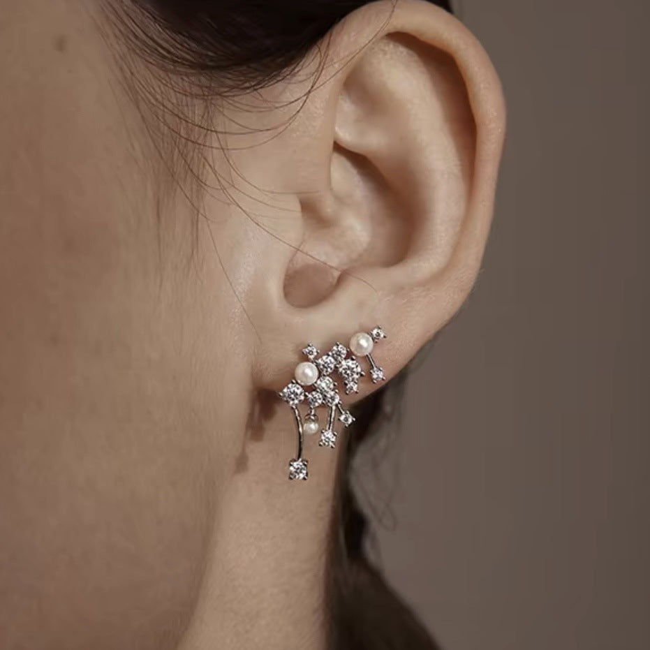 Luxury Crystal Cluster Earrings ,Necklace