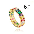 Eternity Band with Multicolor Baguette Crystals