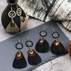 Boho Dreamcatcher Feather Earrings