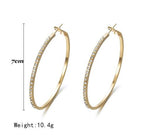 Elegant Crystal-Studded Hoop Earrings