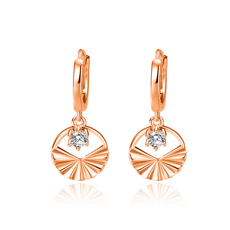 Elegant Geometric Round Necklace & Earrings