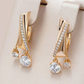 Krystal Crafts Golden Drop Crystal Earrings