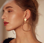Round Statement Hoop Earrings