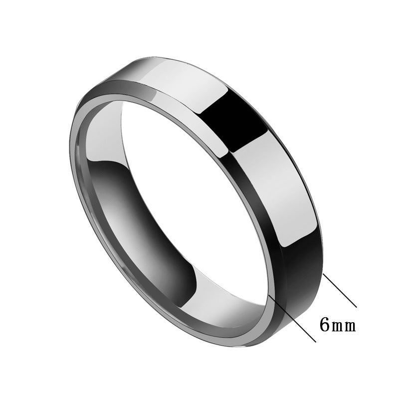 Classic Polished Stainless Steel Band Ring – 6mm Unisex Style