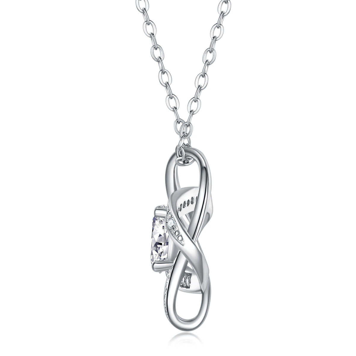 Interlocking Orbit Moissanite Pendant Necklace