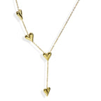 Heart Drop Y-Necklace with Minimalist Charm