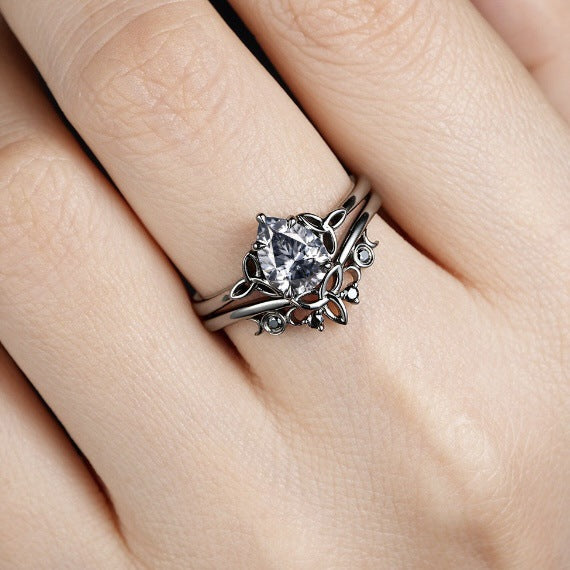 Royal Teardrop Blue Crystal Vintage Ring