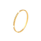 Slim Crystal-Detail Bangle Bracelet with Refined Edge Design