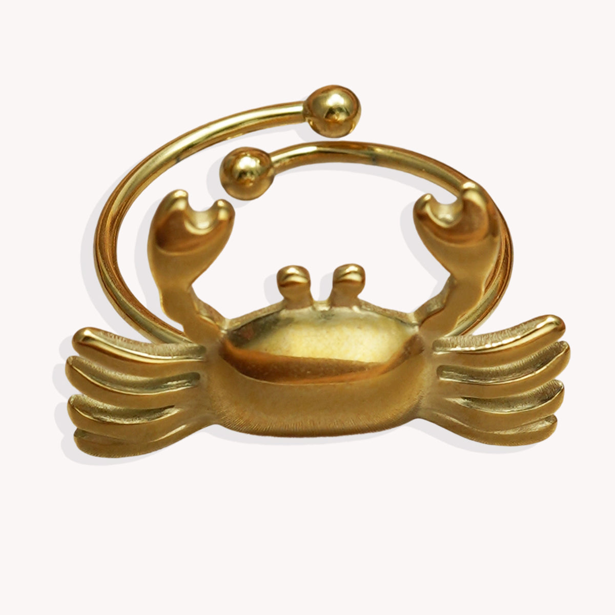 Sculptural Crab Statement Ring