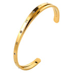 Open Cuff Bracelet with Engraved Numeral Detail