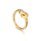 Elegant Interlocking Knot Ring – Minimal Statement Band