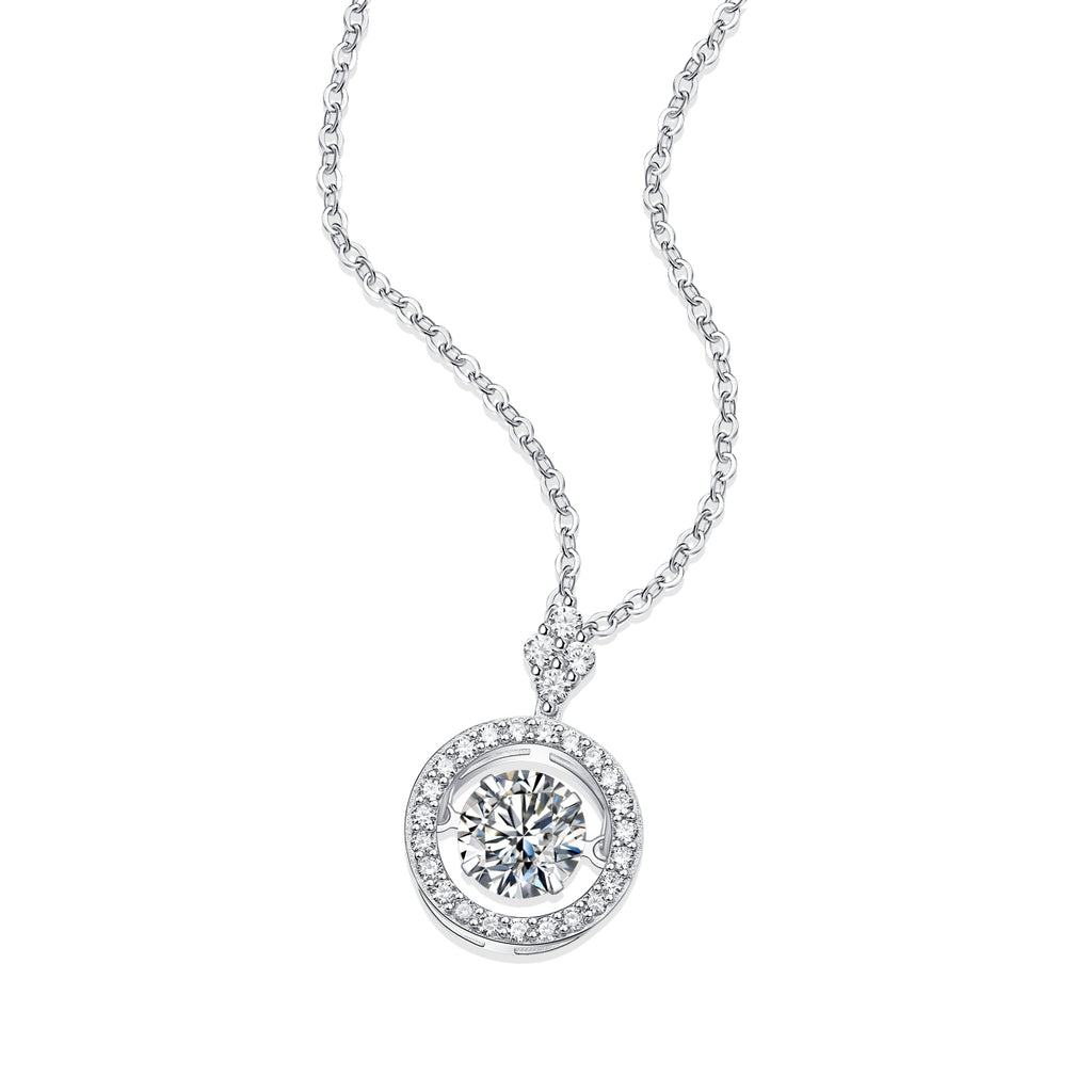 Halo Diamond Pendant Necklace