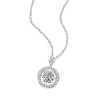 Halo Diamond Pendant Necklace