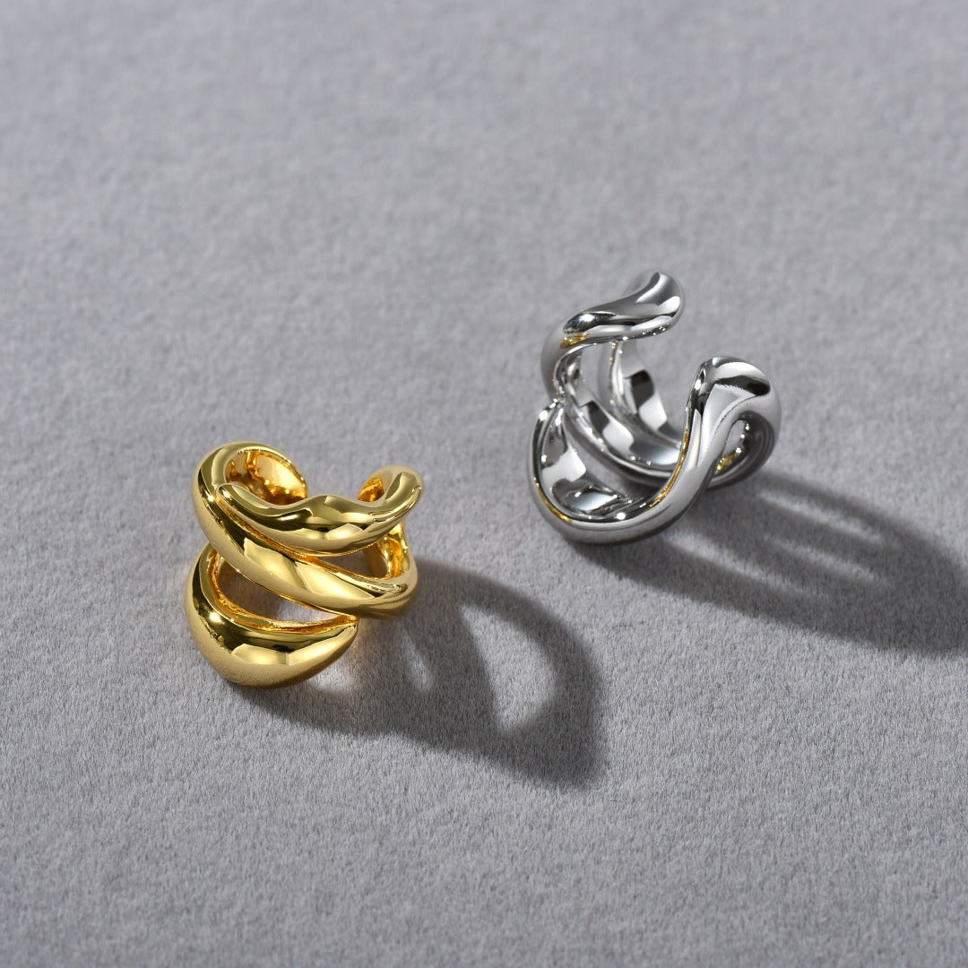 French Line Minimalist Multi-Layer Ear Cuff