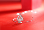 Dynamic Teardrop Diamond Pendant Necklace