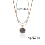 Minimal Pendant Necklace with Beaded Chain Detail