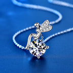 Moissanite Fairy Pendant Necklace