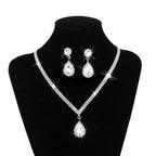 Crystal Teardrop Jewelry Set