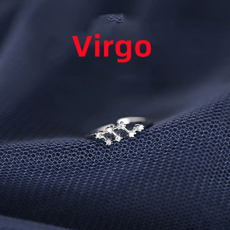 Zodiac Constellation Adjustable Ring – Celestial Star Sign Band