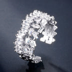 Two-Piece Rose Gold Zircon Bracelet & Ring Set