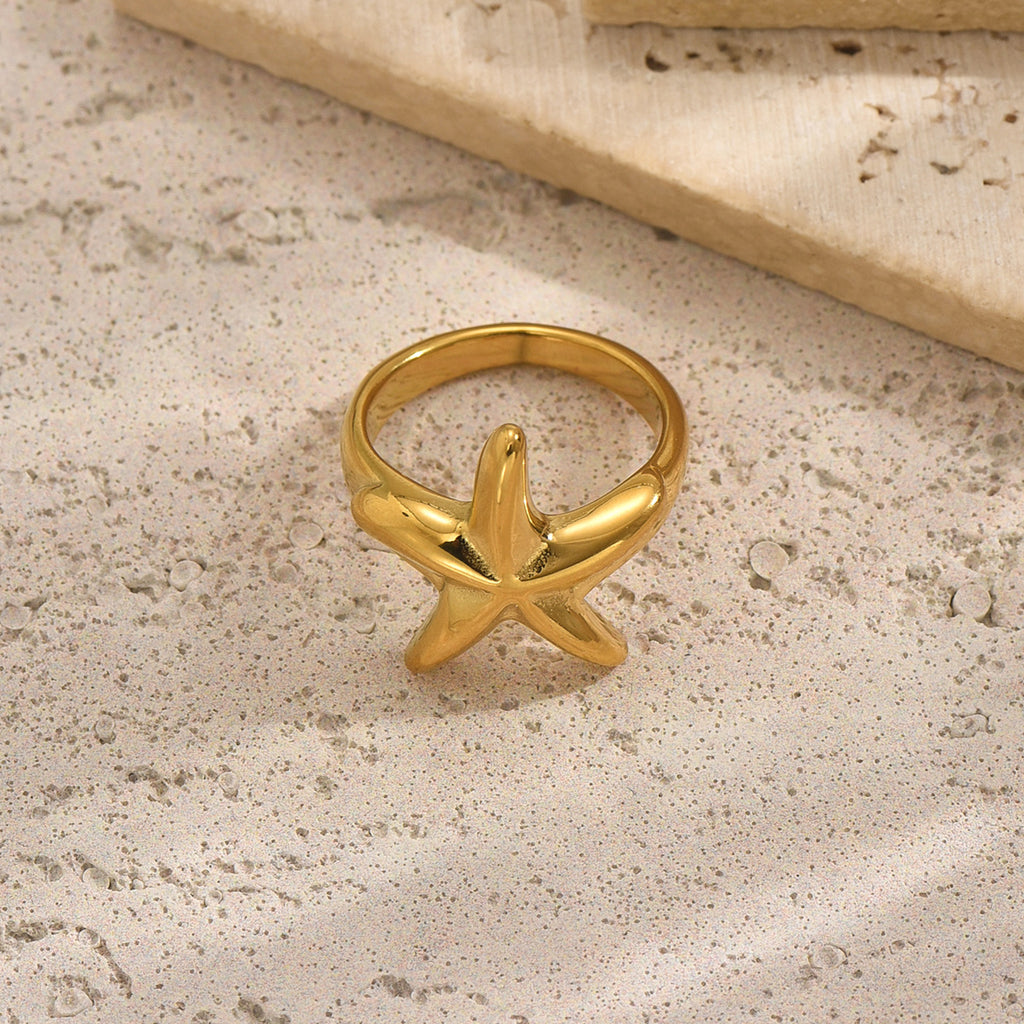 Sculptural Starfish Statement Ring