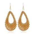Statement Fan Drop Earrings with Artistic Design