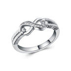 Infinity Knot Pavé Ring in Sterling Silver