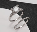 Radiant Cushion Cut Engagement Ring Set – Pavé Diamond Bands
