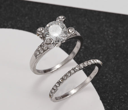 Radiant Cushion Cut Engagement Ring Set – Pavé Diamond Bands