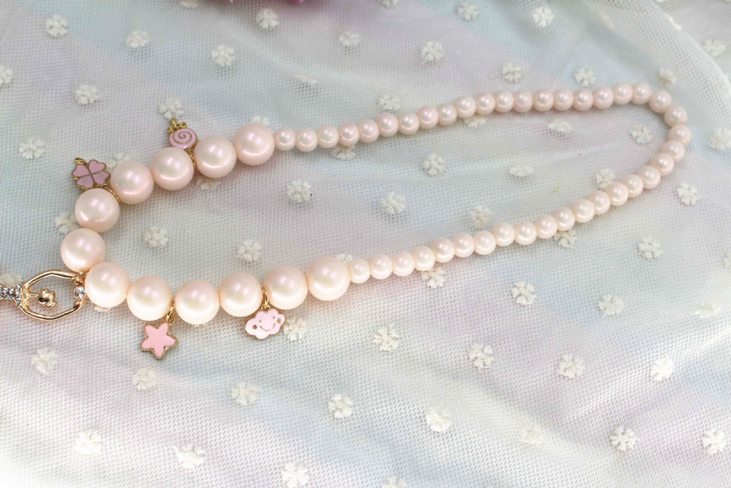 Girls Pearl Ballerina Necklace