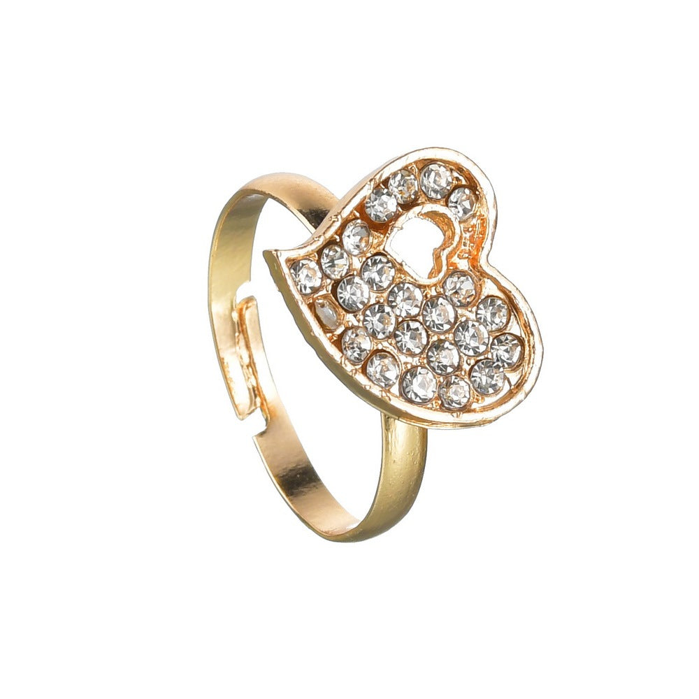 Gold Heart Jewelry Set