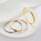 Engraved Slim Bangle Bracelet with Modern Minimal Detail