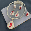 New Genuine Leather Snakeskin Jewelry Set
